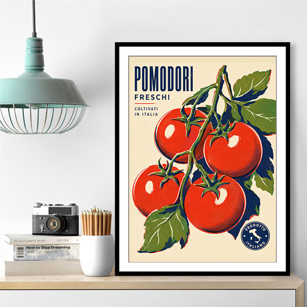Ripe Red Tomatoes Vintage Italian Art Print