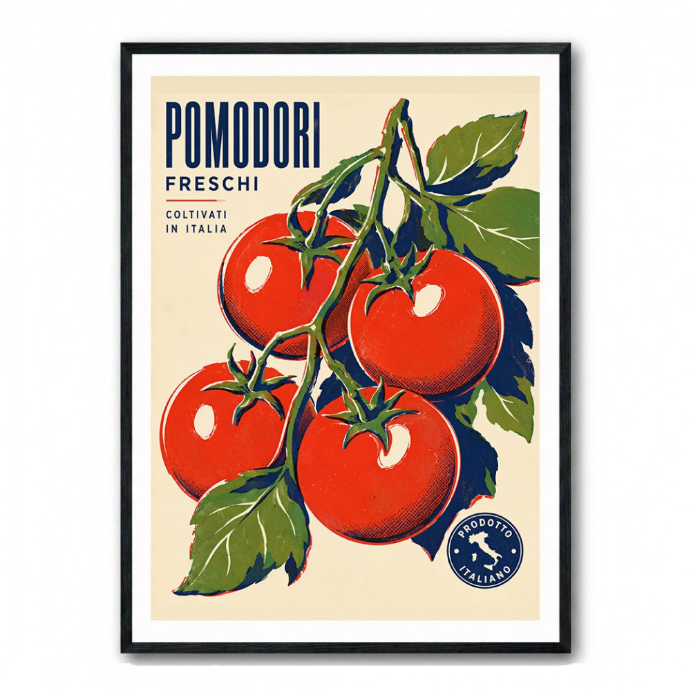 Ripe Red Tomatoes Vintage Italian Art Print