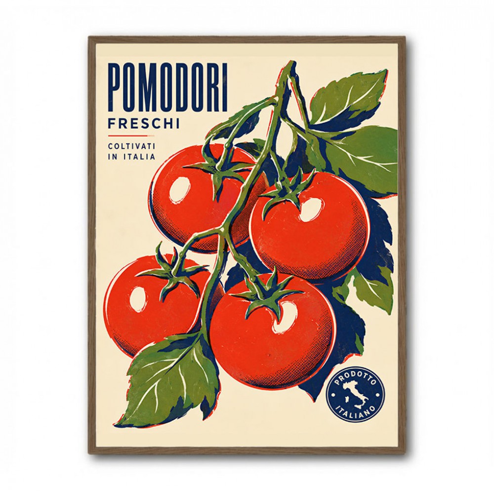 Ripe Red Tomatoes Vintage Italian Art Print