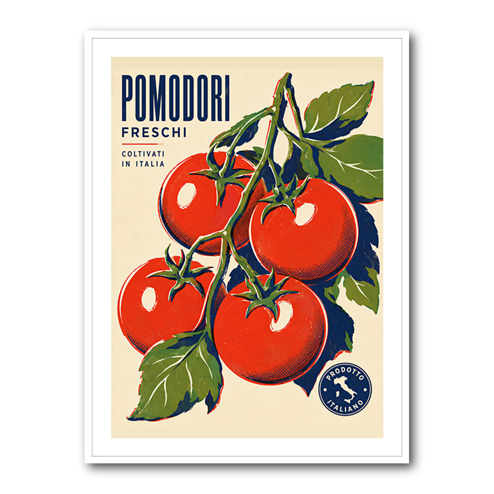Ripe Red Tomatoes Vintage Italian Art Print