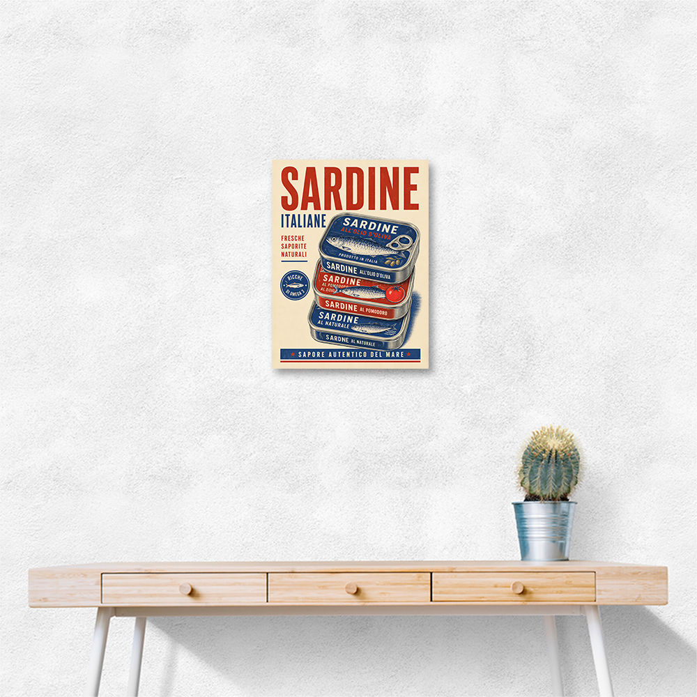 Sardine Can Italian Vintage Poster Art Print