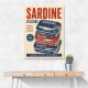 Sardine Can Italian Vintage Poster Art Print
