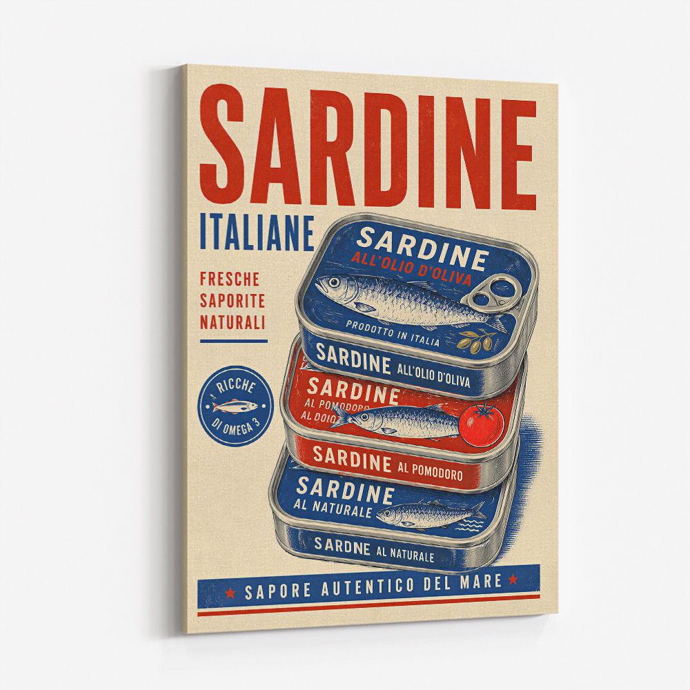 Sardine Can Italian Vintage Poster Art Print