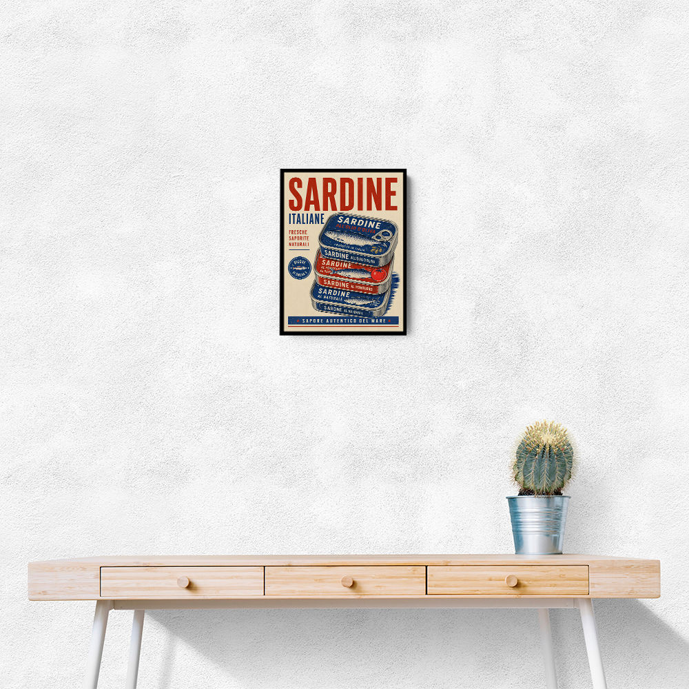 Sardine Can Italian Vintage Poster Art Print