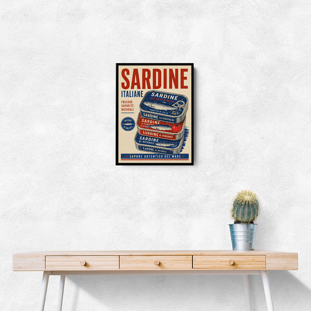 Sardine Can Italian Vintage Poster Art Print