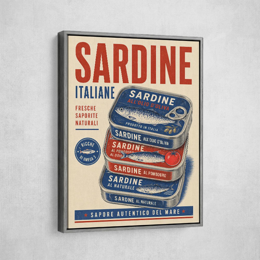 Sardine Can Italian Vintage Poster Art Print