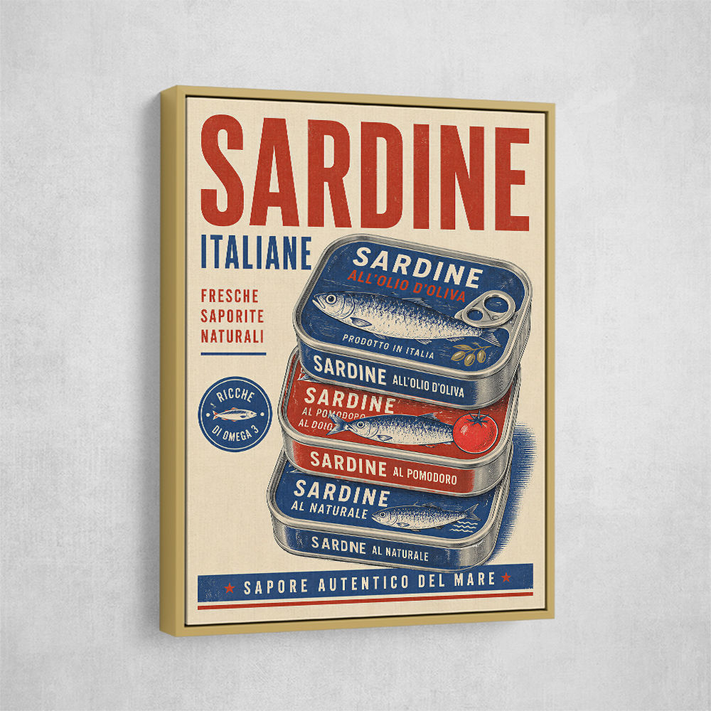 Sardine Can Italian Vintage Poster Art Print