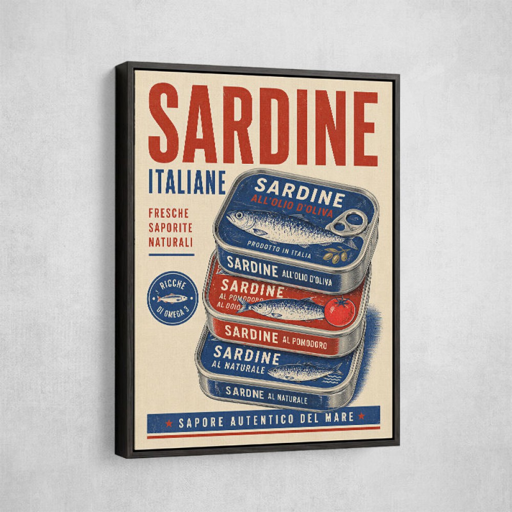 Sardine Can Italian Vintage Poster Art Print