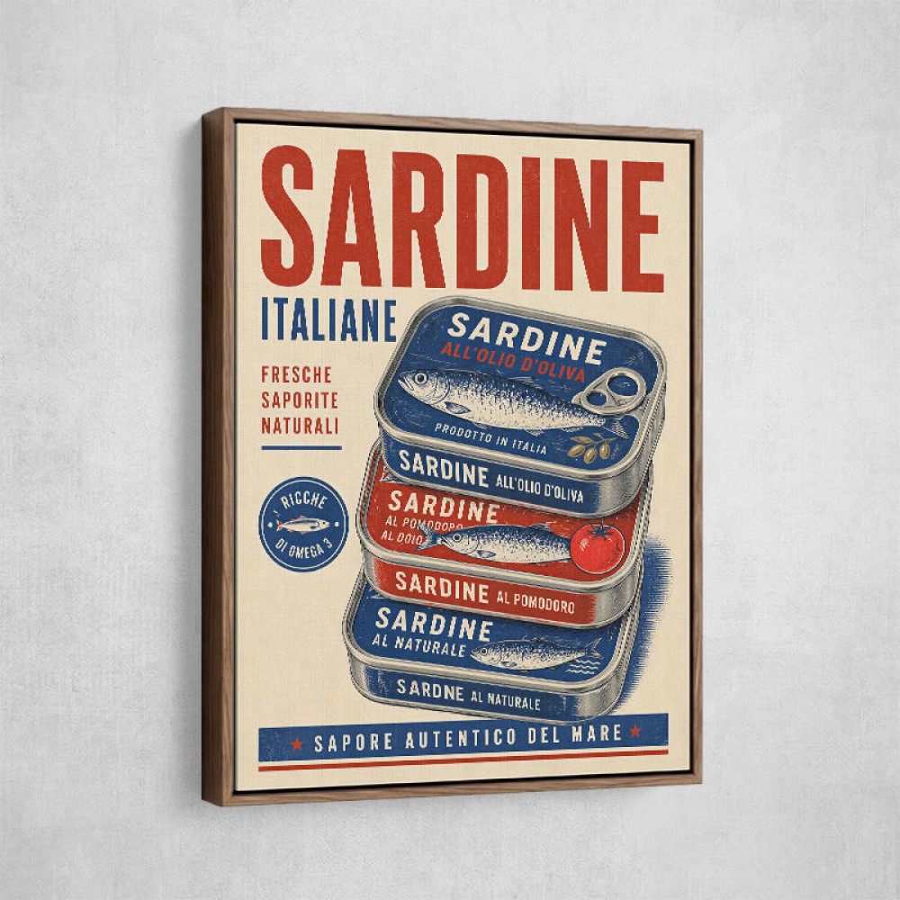 Sardine Can Italian Vintage Poster Art Print