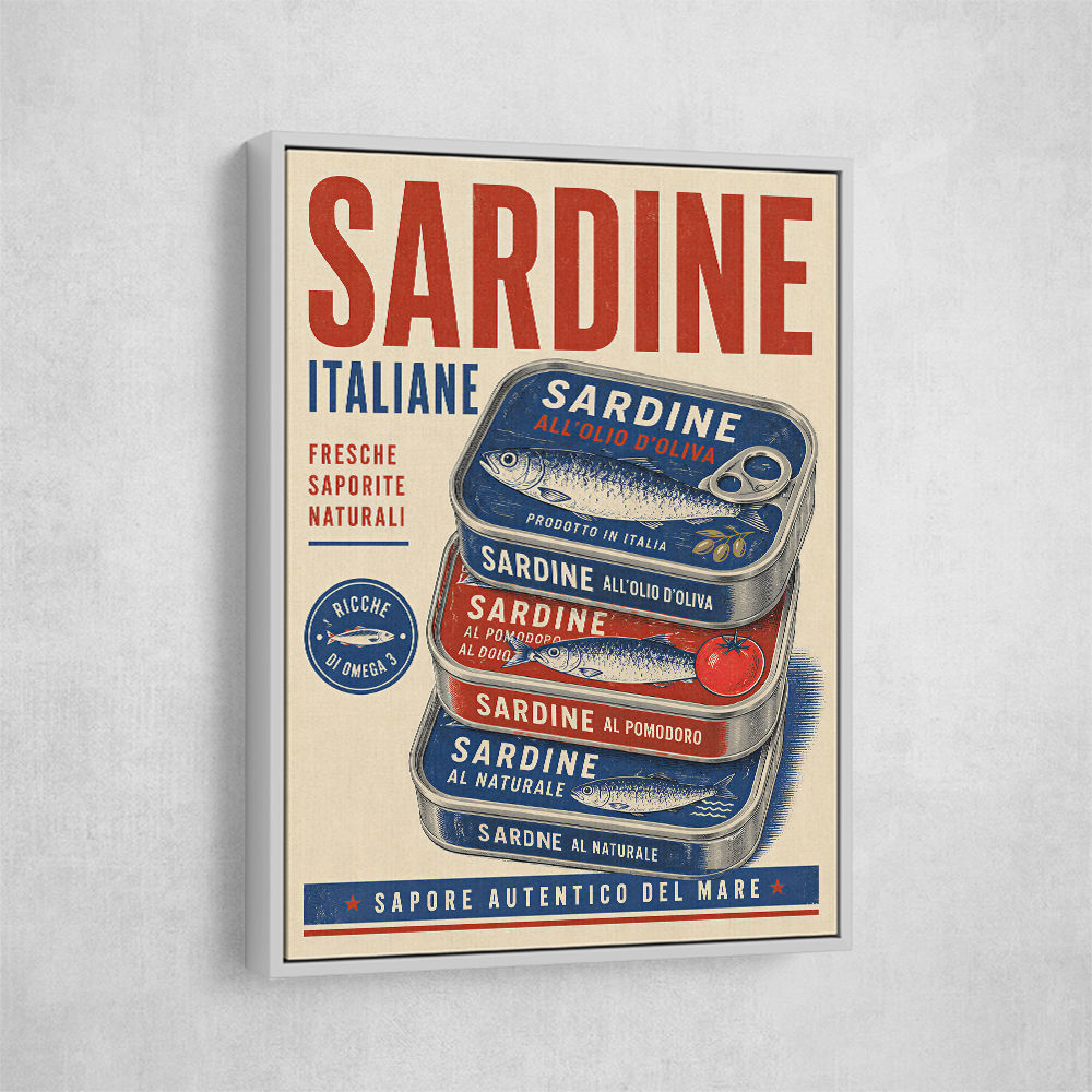 Sardine Can Italian Vintage Poster Art Print