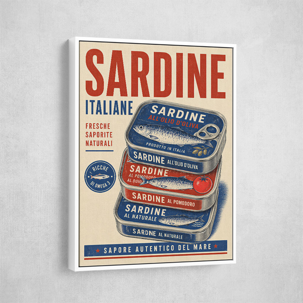 Sardine Can Italian Vintage Poster Art Print