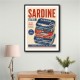 Sardine Can Italian Vintage Poster Art Print