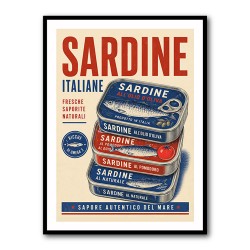 Sardine Can Italian Vintage Poster Art Print