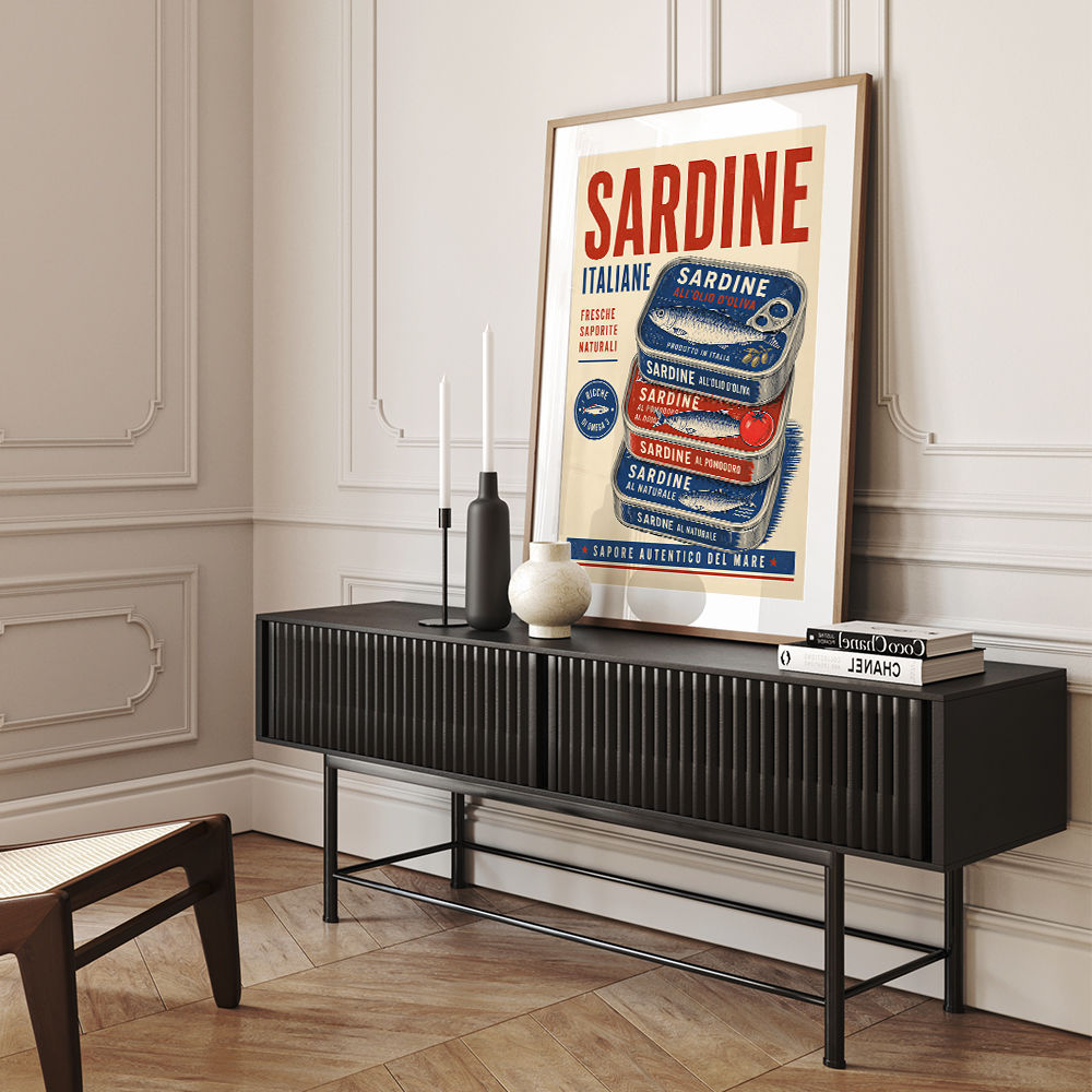 Sardine Can Italian Vintage Poster Art Print