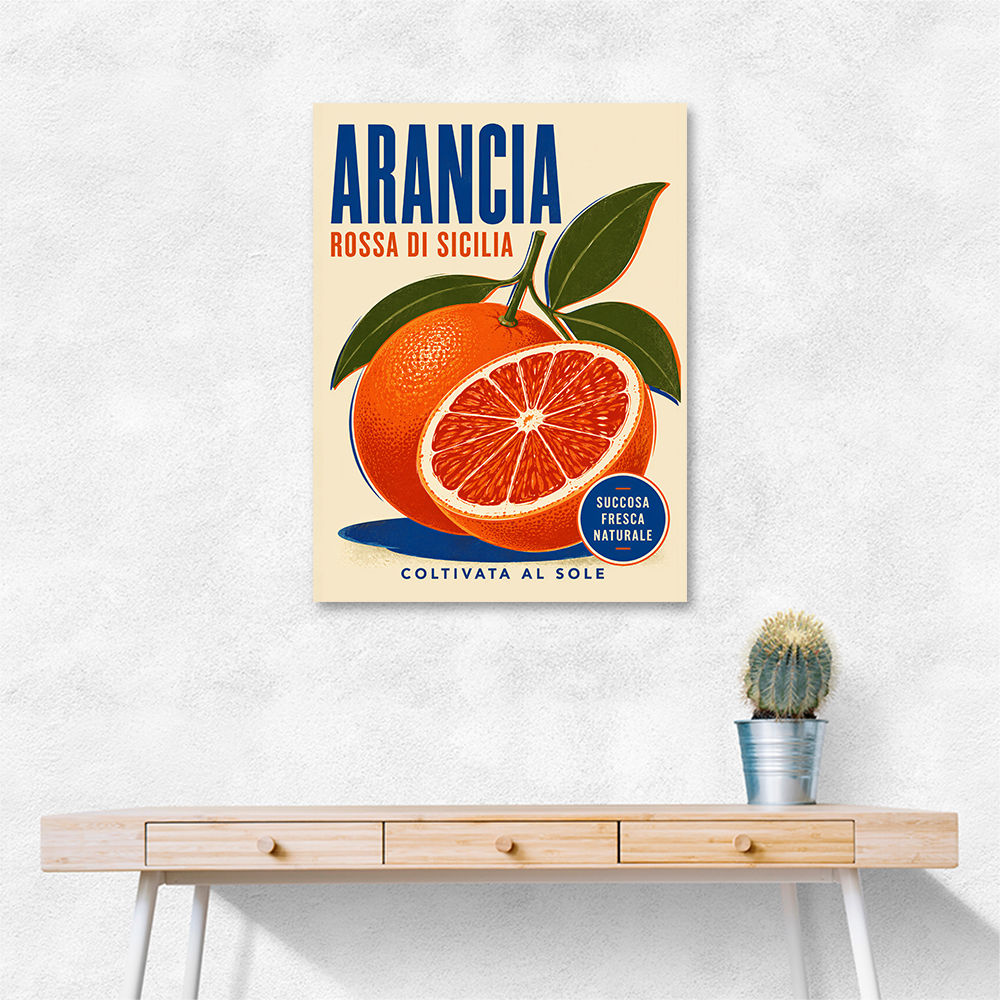 Sicilian Blood Orange Vintage Ad Art Print