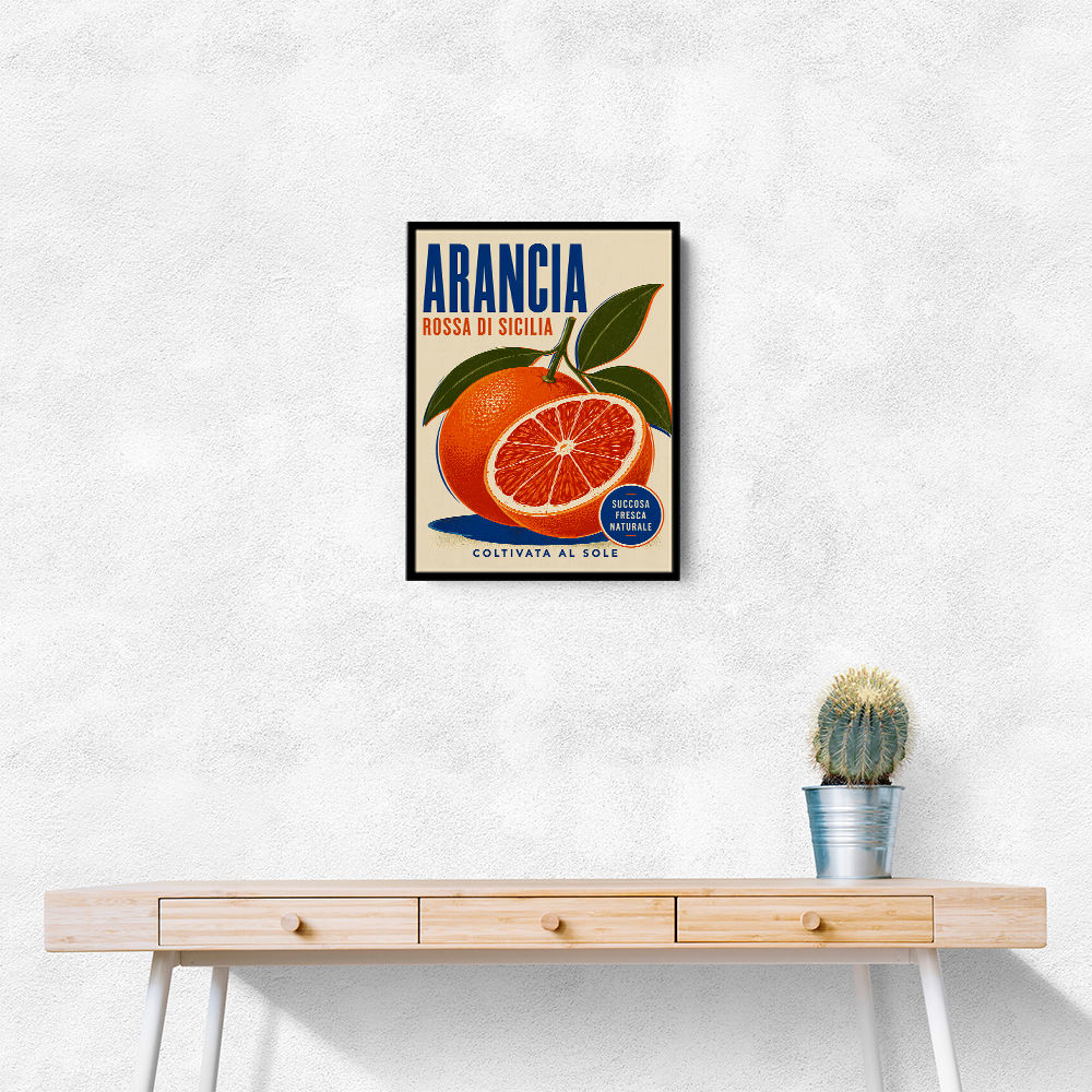 Sicilian Blood Orange Vintage Ad Art Print