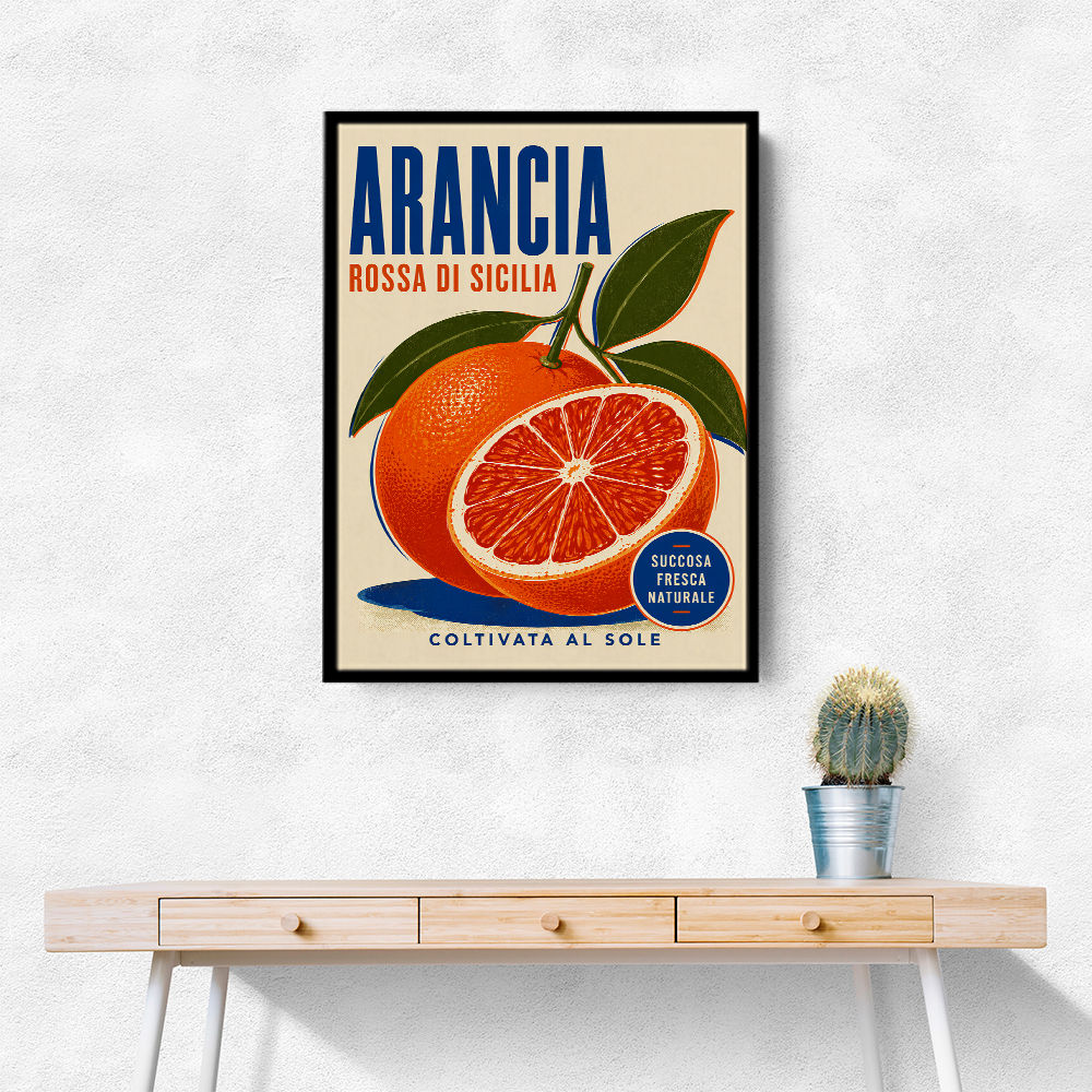 Sicilian Blood Orange Vintage Ad Art Print