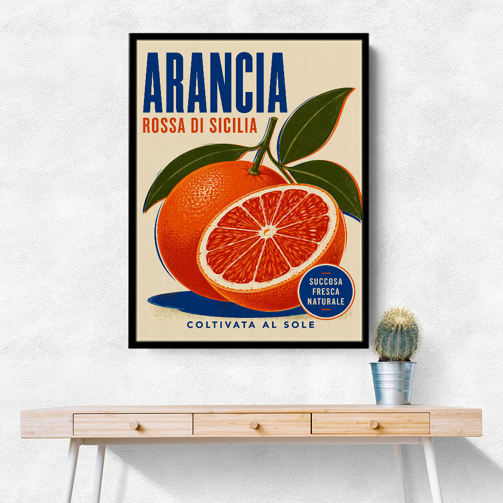 Sicilian Blood Orange Vintage Ad Art Print