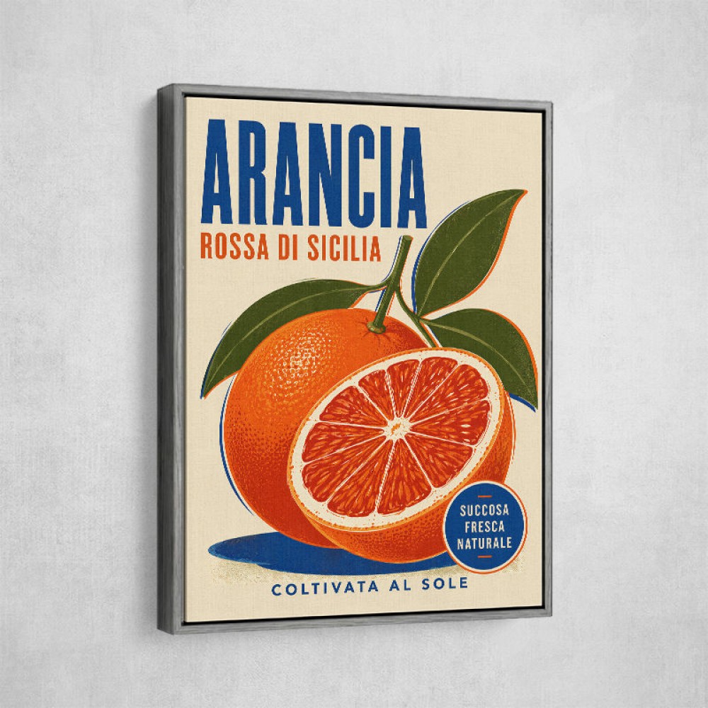 Sicilian Blood Orange Vintage Ad Art Print