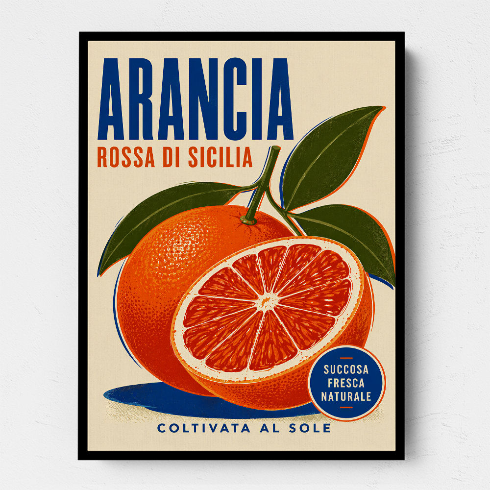 Sicilian Blood Orange Vintage Ad Art Print