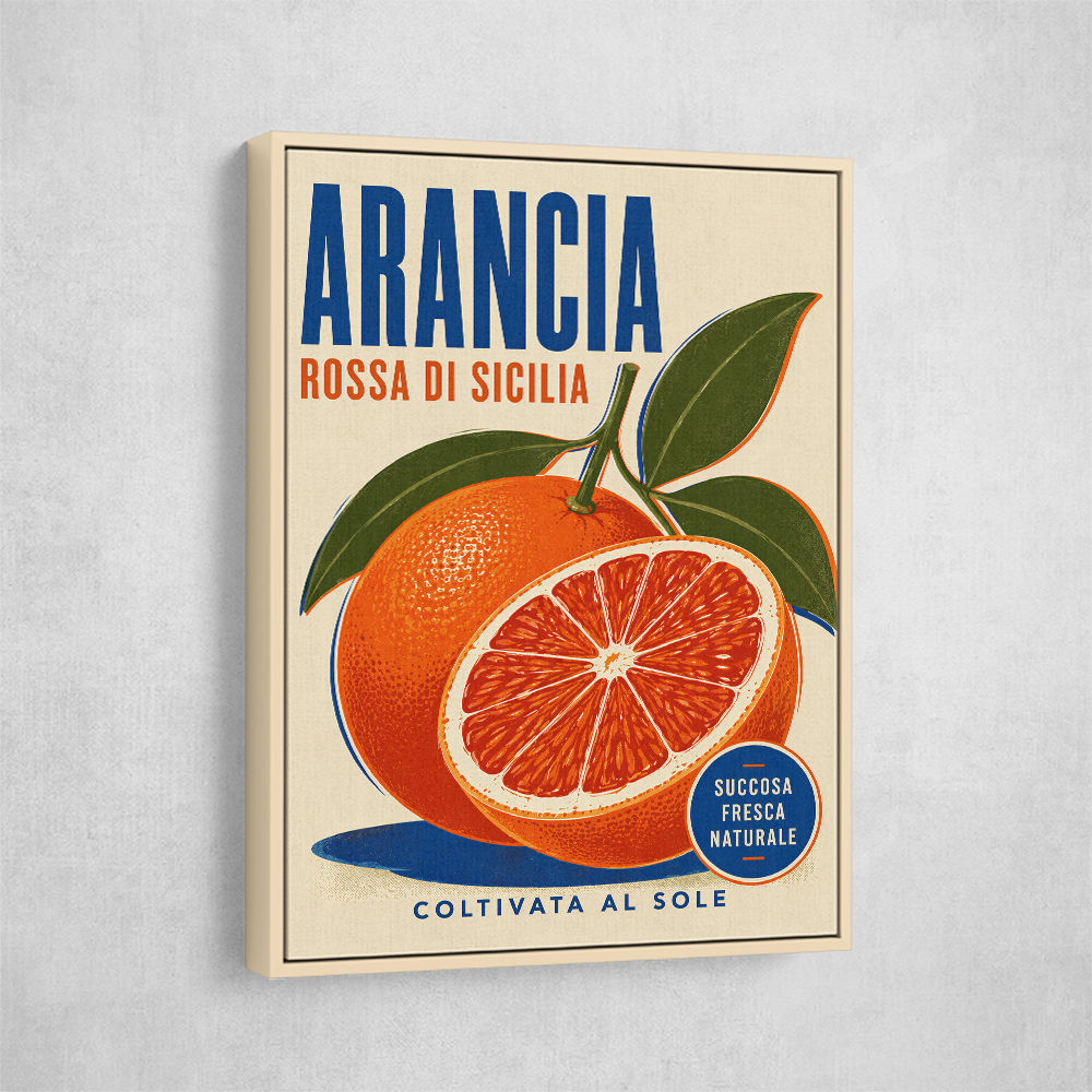 Sicilian Blood Orange Vintage Ad Art Print