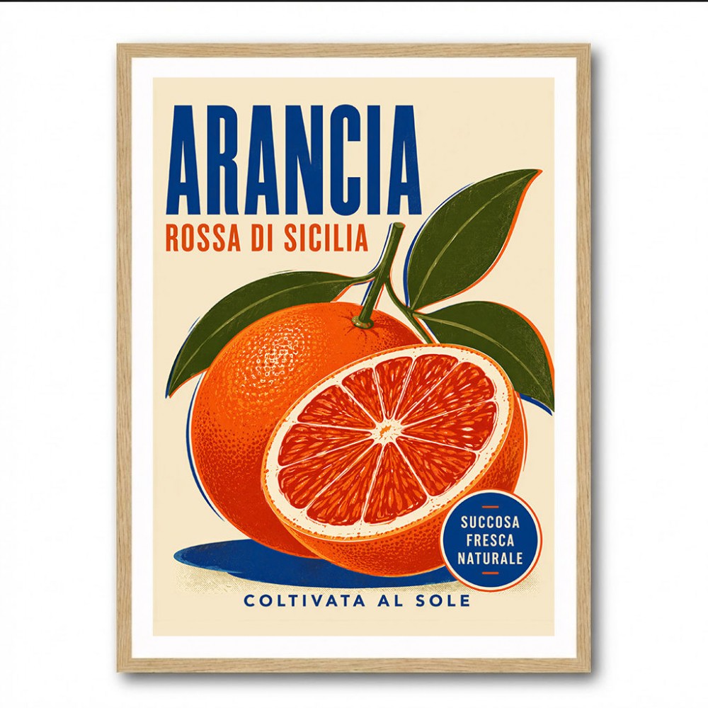 Sicilian Blood Orange Vintage Ad Art Print