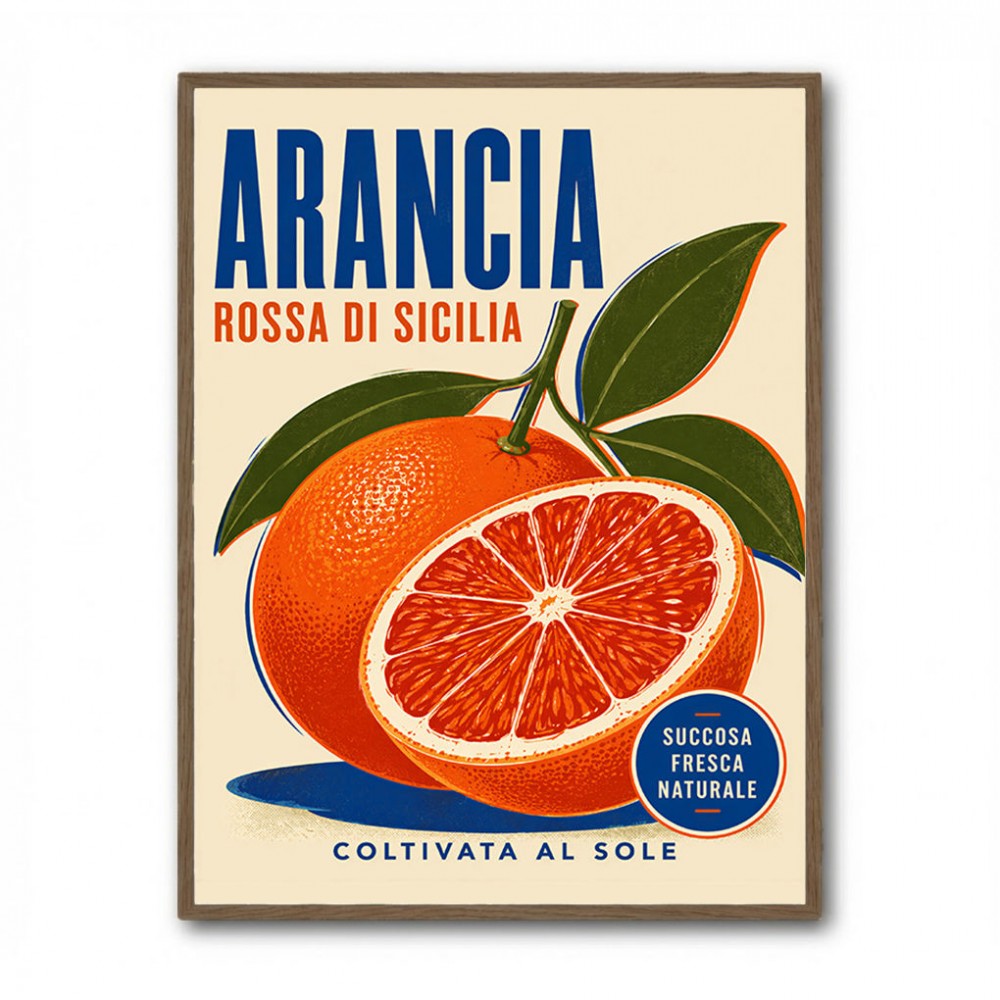 Sicilian Blood Orange Vintage Ad Art Print