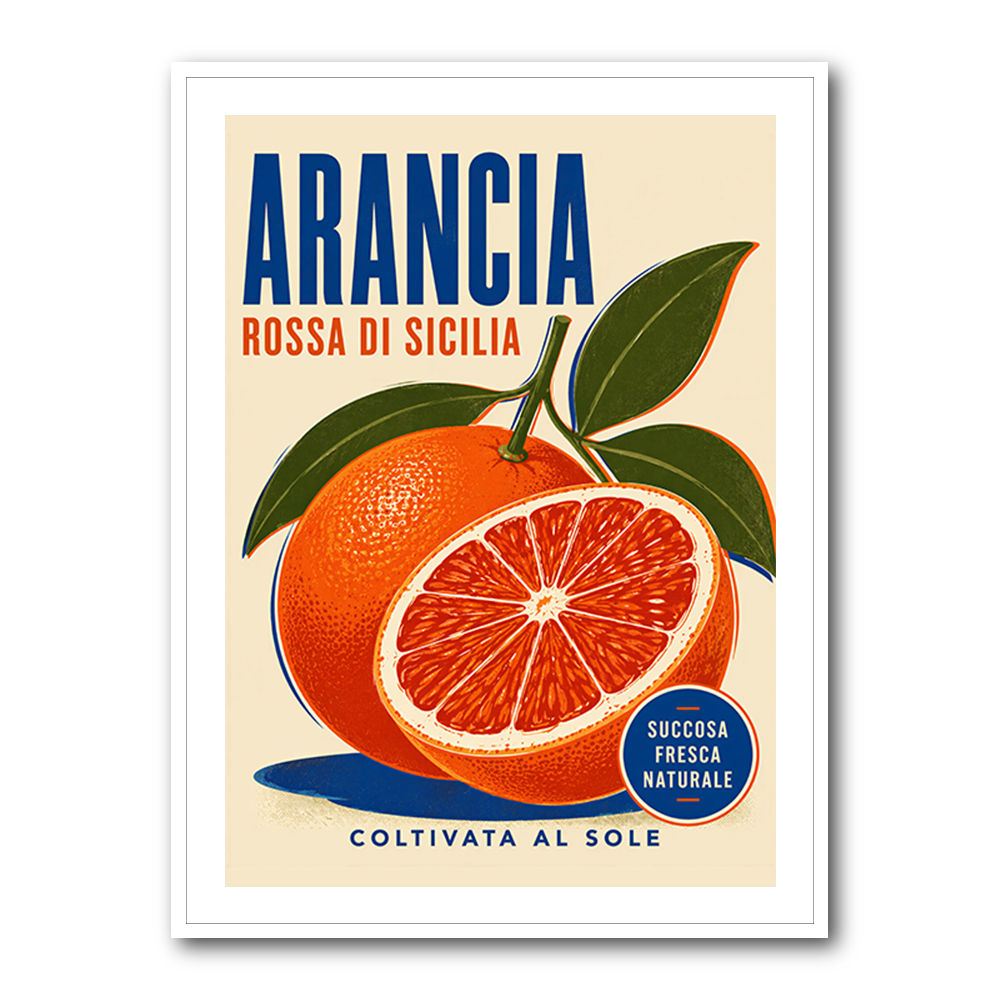 Sicilian Blood Orange Vintage Ad Art Print