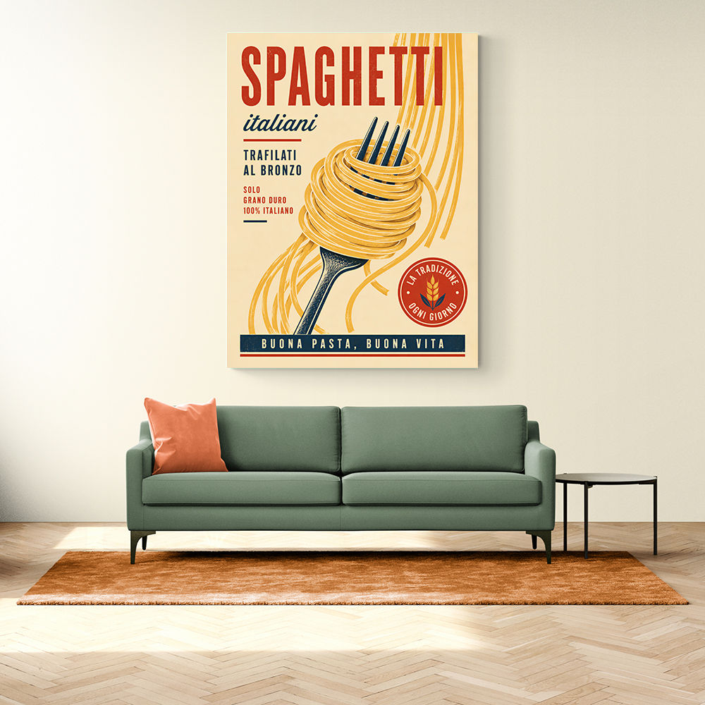 Spaghetti Italian Vintage Food Poster Art Print