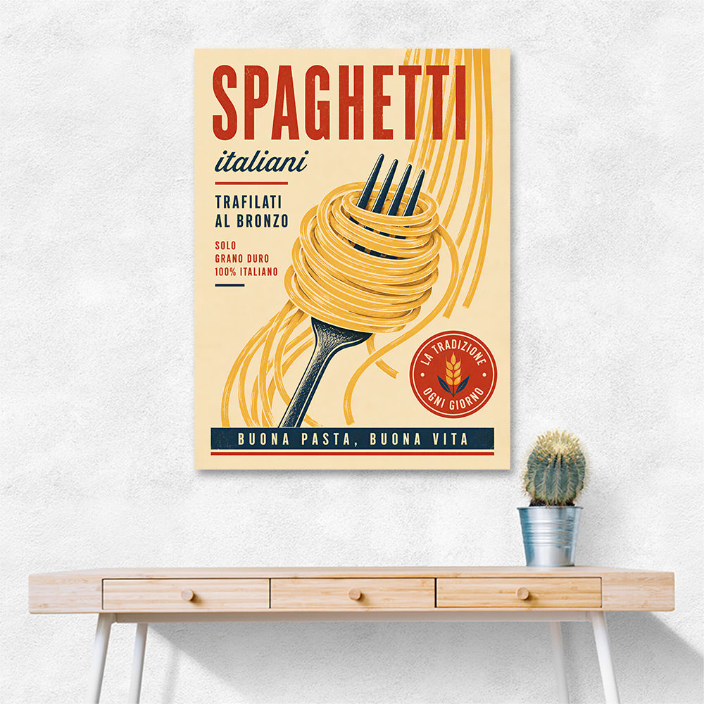Spaghetti Italian Vintage Food Poster Art Print