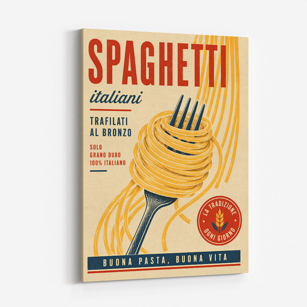 Spaghetti Italian Vintage Food Poster Art Print