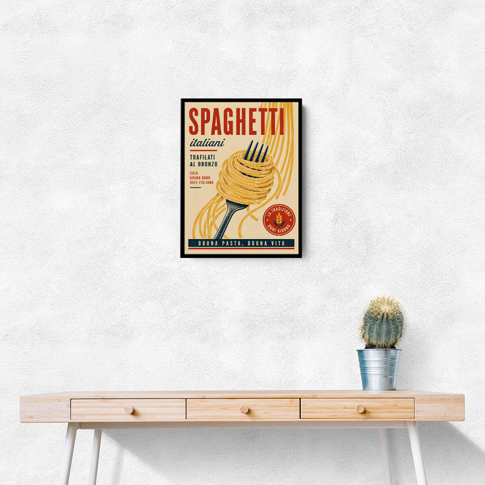 Spaghetti Italian Vintage Food Poster Art Print