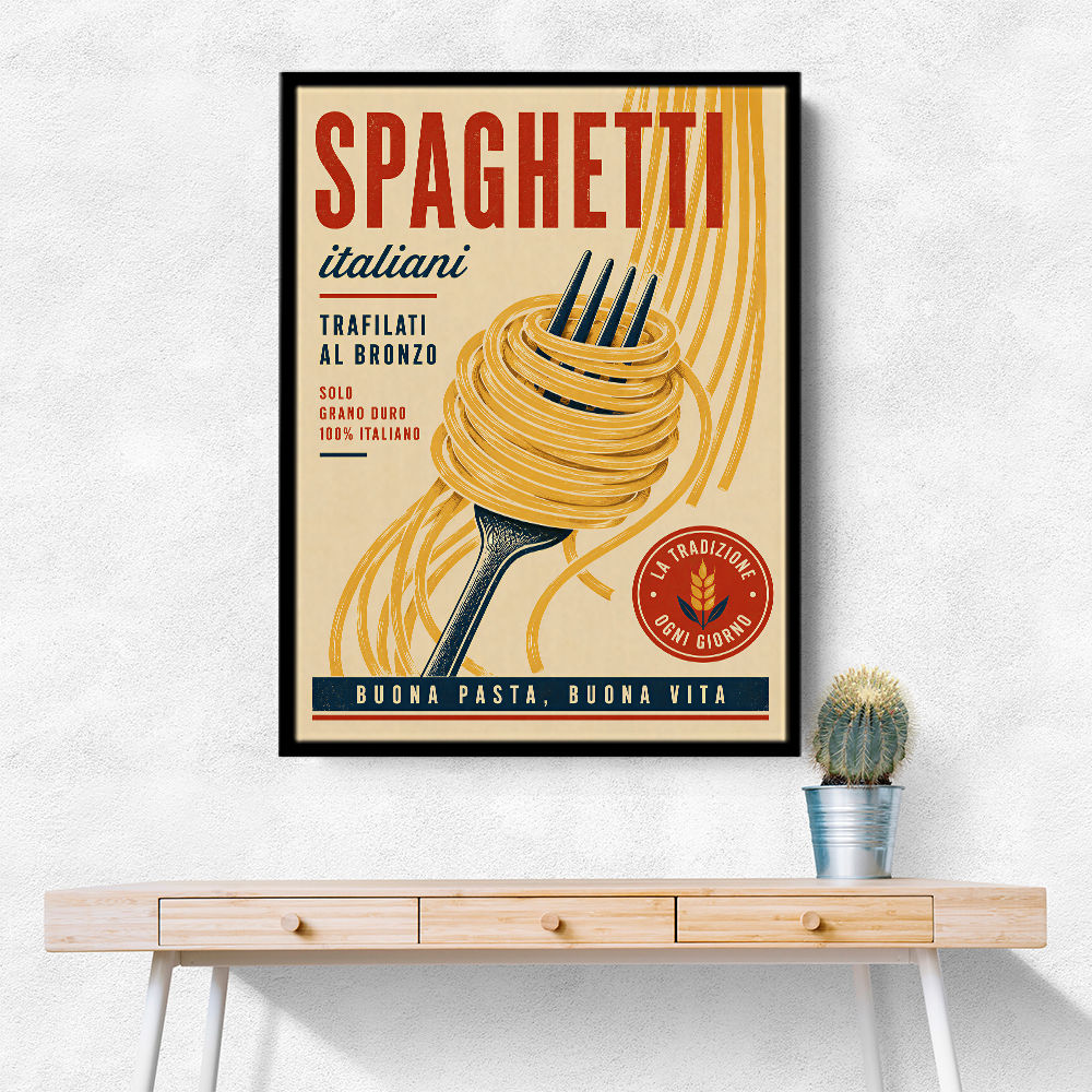 Spaghetti Italian Vintage Food Poster Art Print