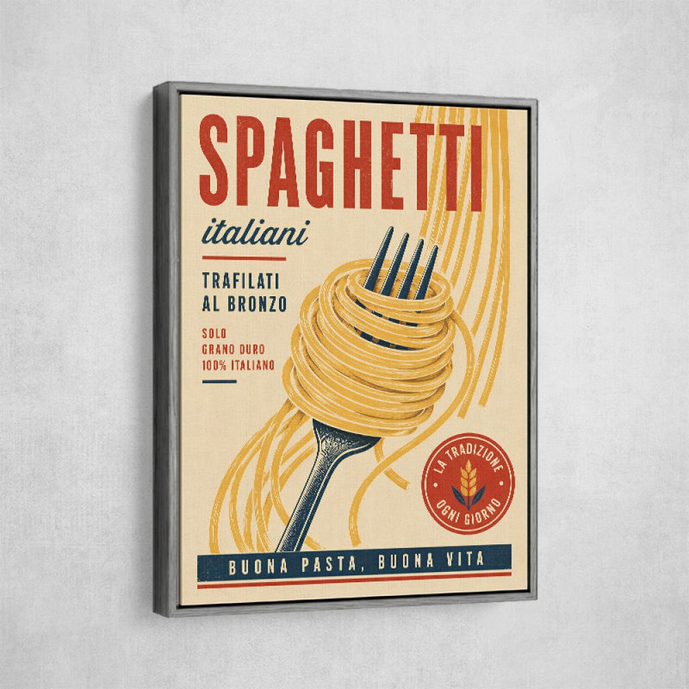 Spaghetti Italian Vintage Food Poster Art Print