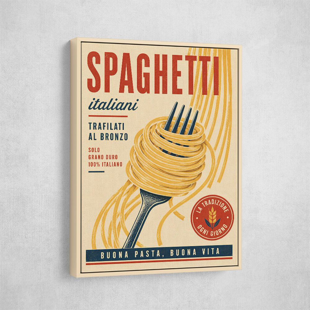Spaghetti Italian Vintage Food Poster Art Print