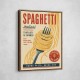 Spaghetti Italian Vintage Food Poster Art Print