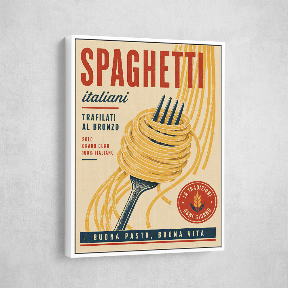 Spaghetti Italian Vintage Food Poster Art Print