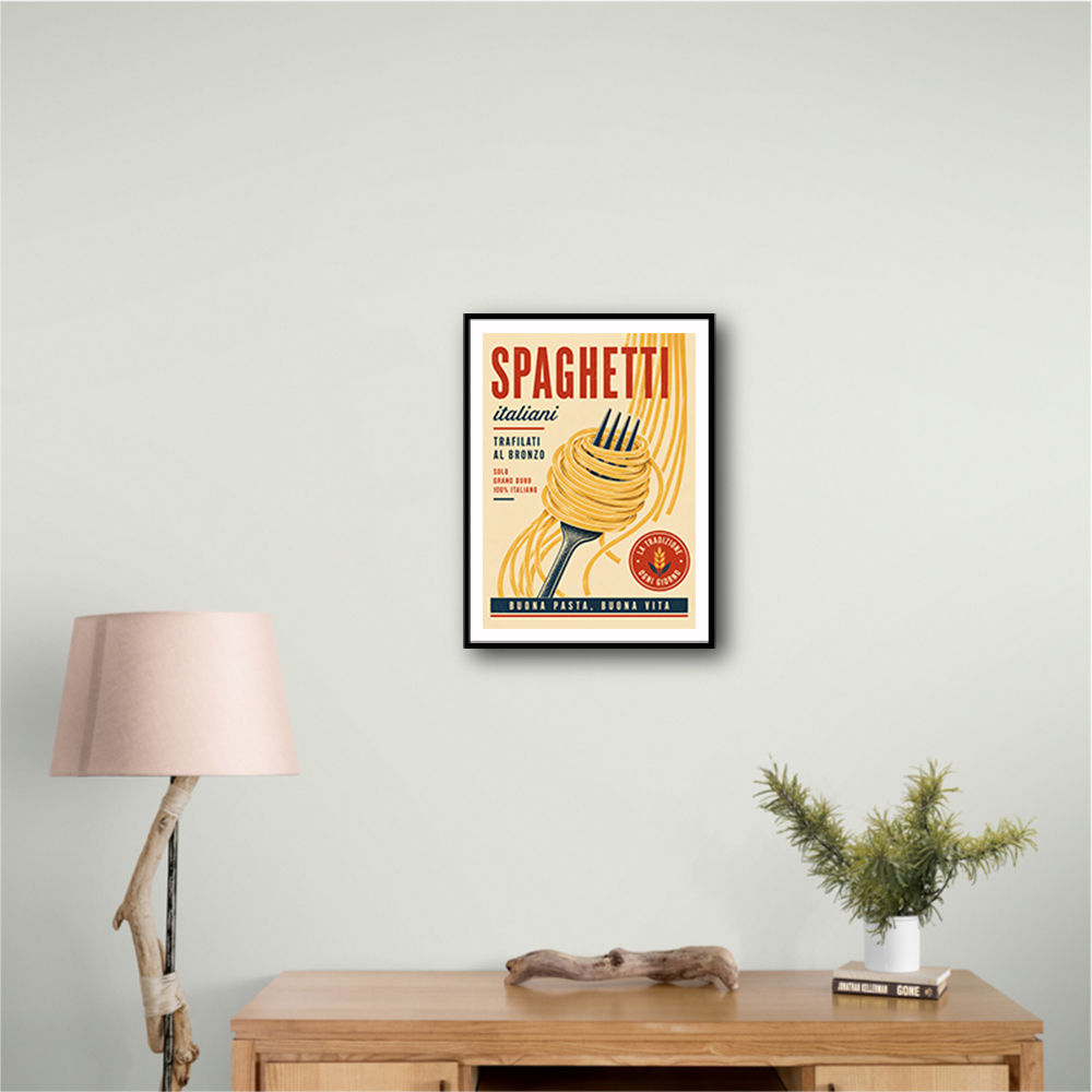 Spaghetti Italian Vintage Food Poster Art Print