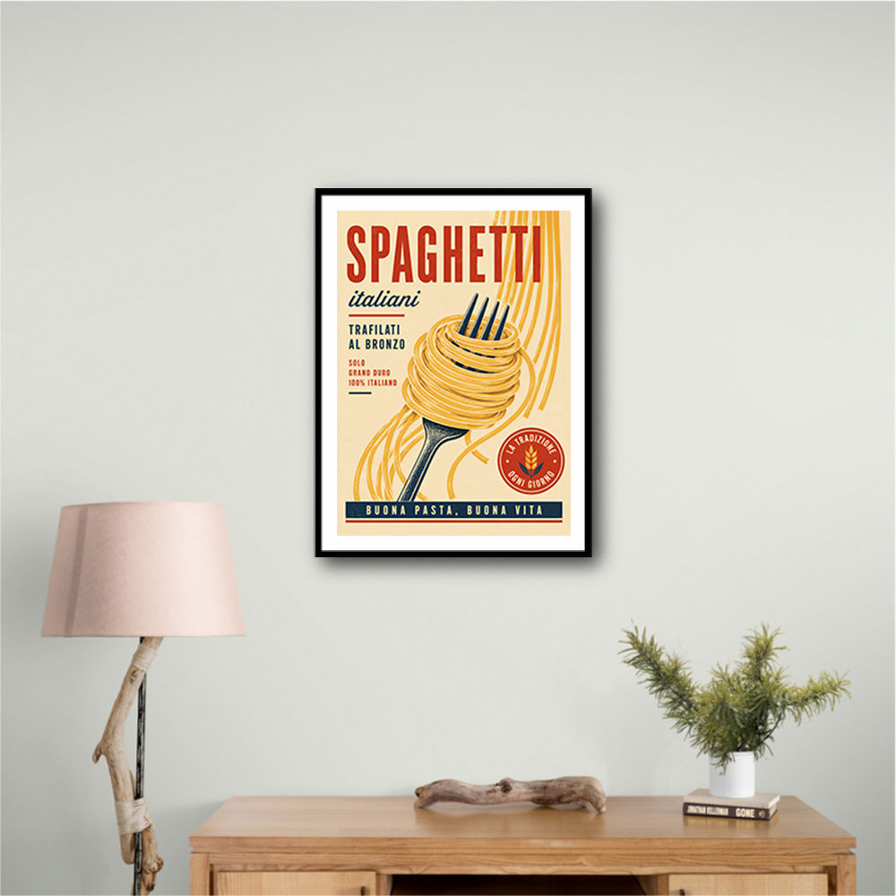 Spaghetti Italian Vintage Food Poster Art Print