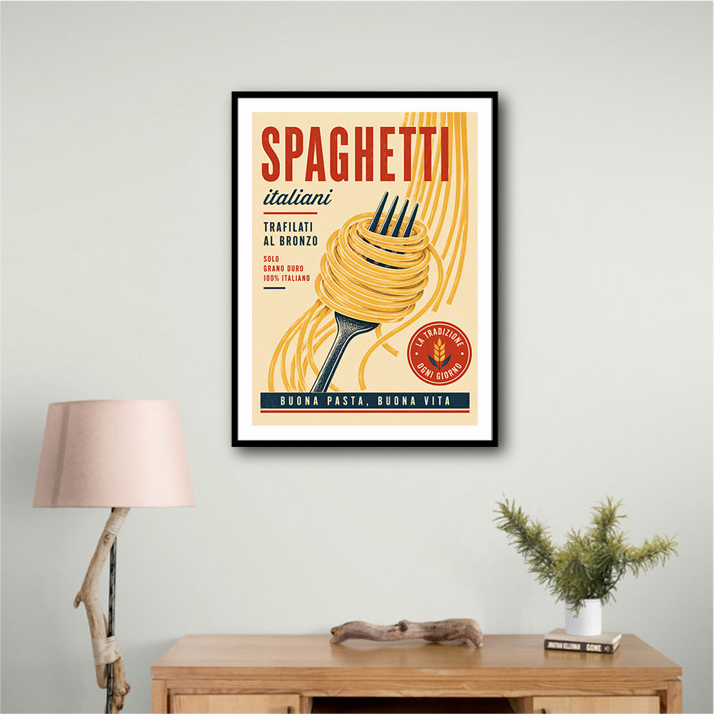 Spaghetti Italian Vintage Food Poster Art Print
