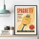 Spaghetti Italian Vintage Food Poster Art Print