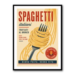 Spaghetti Italian Vintage Food Poster Art Print