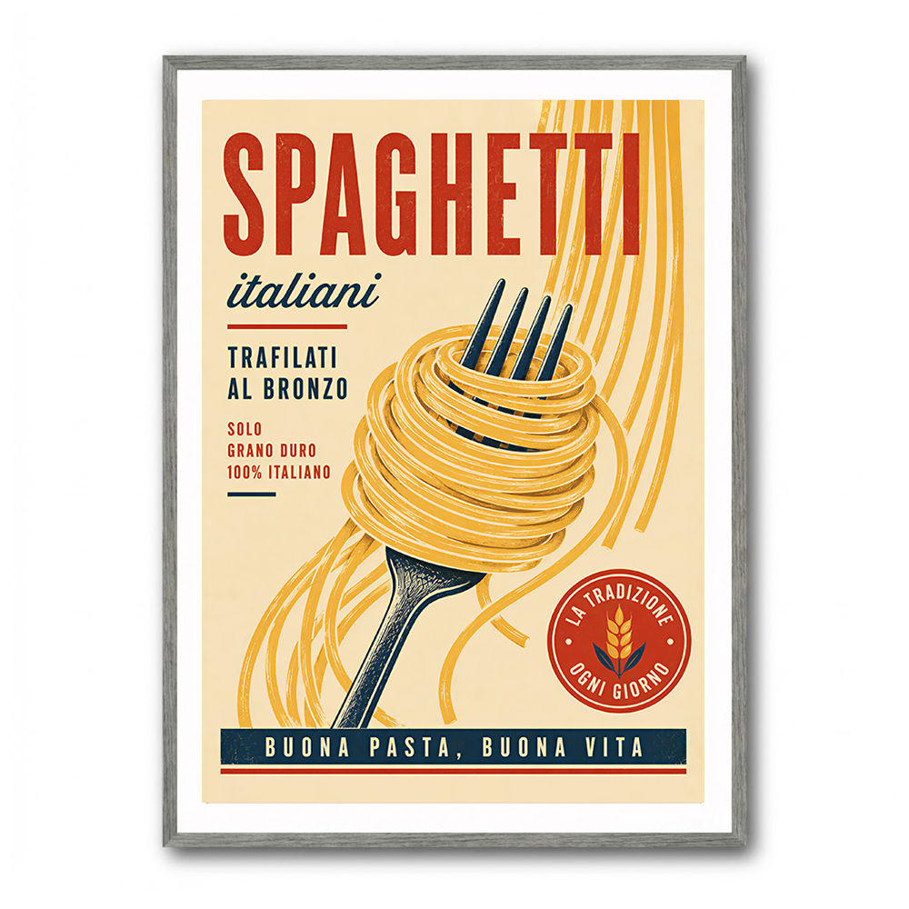 Spaghetti Italian Vintage Food Poster Art Print