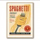 Spaghetti Italian Vintage Food Poster Art Print