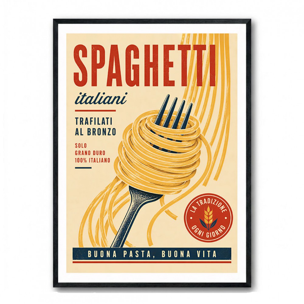 Spaghetti Italian Vintage Food Poster Art Print