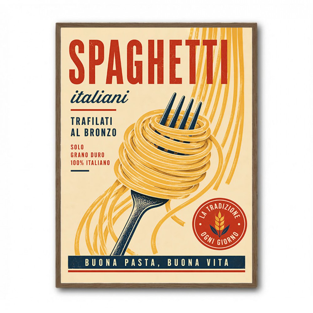 Spaghetti Italian Vintage Food Poster Art Print