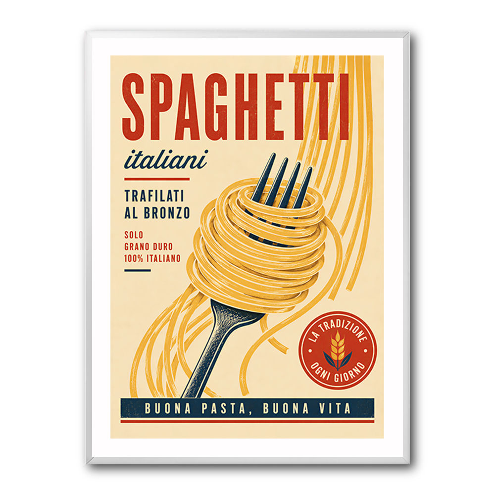 Spaghetti Italian Vintage Food Poster Art Print