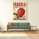 Strawberry Vintage Italian Poster Wall Art