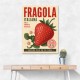 Strawberry Vintage Italian Poster Wall Art