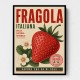 Strawberry Vintage Italian Poster Wall Art